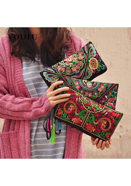 Vintage Nakışlı Bez Çanta (Yurt Dışından) modelleri