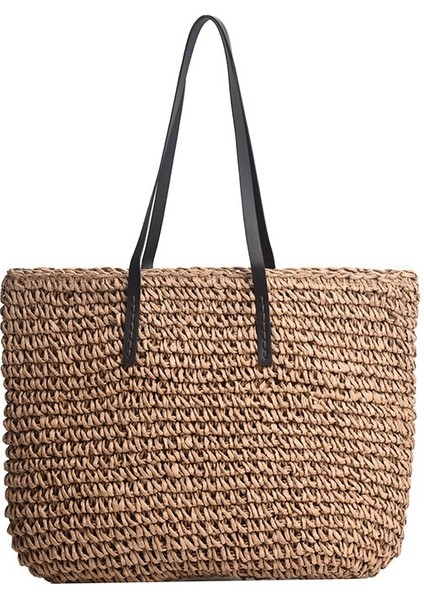 Büyük Kapasiteli Hasır Omuz Çantası(Yurt Dışından)