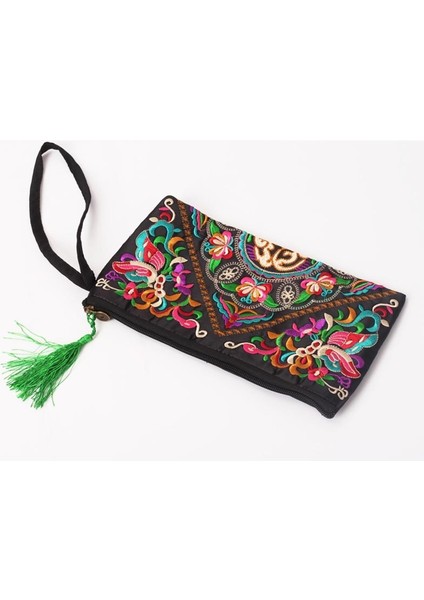 Vintage Nakışlı Bez Çanta (Yurt Dışından)