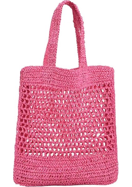 Dokuma Hasır Kadın Yaz Büyük Omuz Çantası(Yurt Dışından)