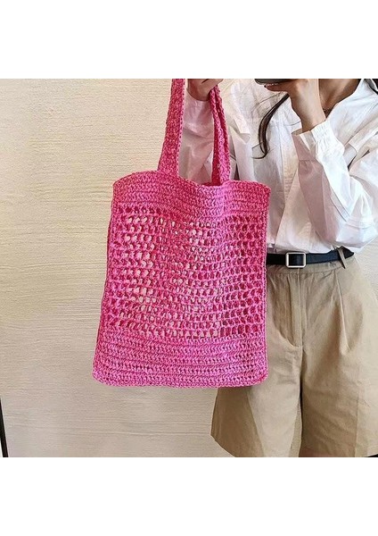 Dokuma Hasır Kadın Yaz Büyük Omuz Çantası(Yurt Dışından) fiyatları