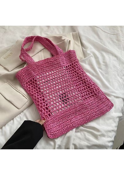 Dokuma Hasır Kadın Yaz Büyük Omuz Çantası(Yurt Dışından) fırsatları
