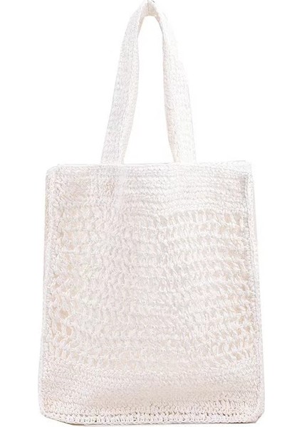 Dokuma Hasır Kadın Yaz Büyük Omuz Çantası(Yurt Dışından)