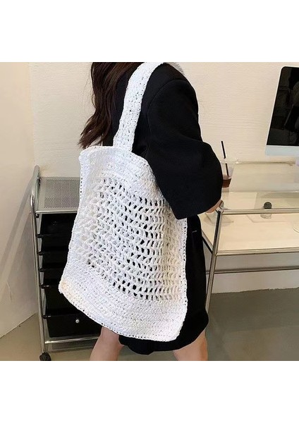 Dokuma Hasır Kadın Yaz Büyük Omuz Çantası(Yurt Dışından) indirimleri