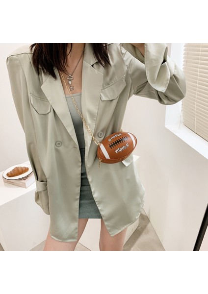 Zincir Crossbody Moda Günlük Rugby Baskı Omuz Çantası(Yurt Dışından) fiyatları