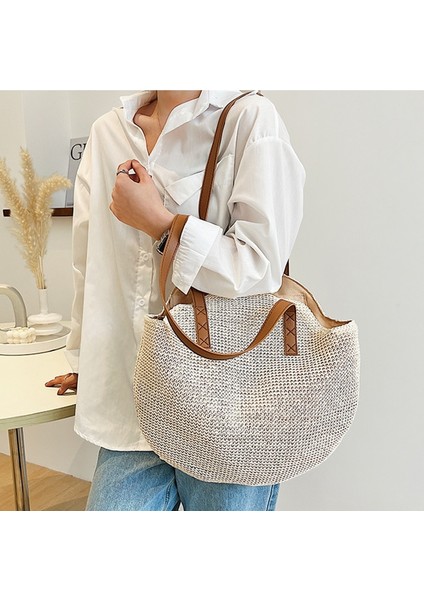 Kadın Büyük Kapasiteli Plaj Çantası Dokuma(Yurt Dışından) modelleri