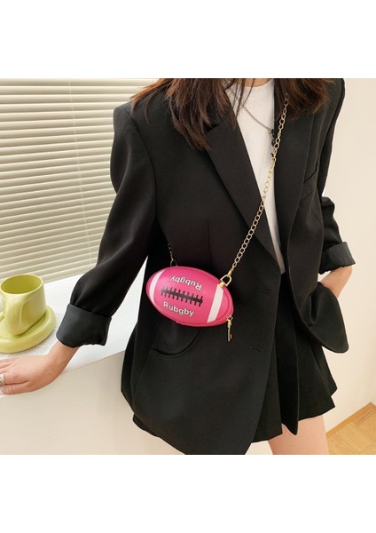 Zincir Crossbody Moda Günlük Rugby Baskı Omuz Çantası(Yurt Dışından) fiyatları