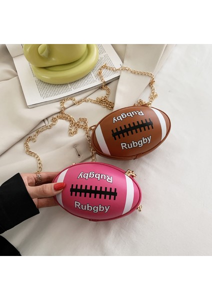 Zincir Crossbody Moda Günlük Rugby Baskı Omuz Çantası(Yurt Dışından) modelleri