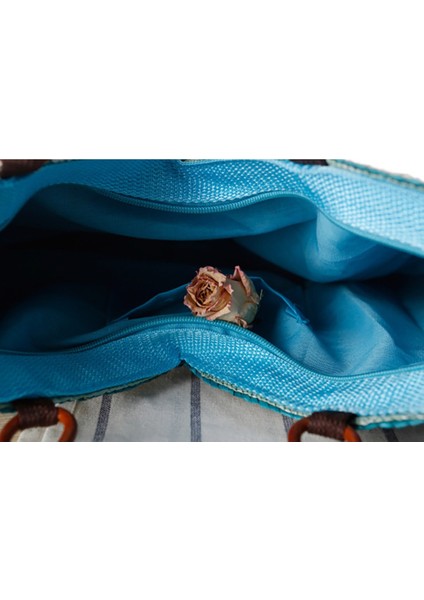 Renkli Çizgili Hasır Dokuma Çanta(Yurt Dışından) indirimleri