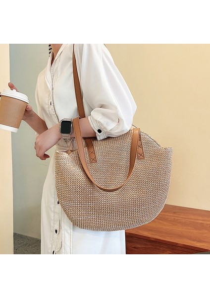 Kadın Büyük Kapasiteli Plaj Çantası Dokuma(Yurt Dışından) modelleri