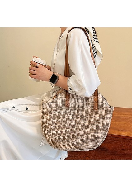 Kadın Büyük Kapasiteli Plaj Çantası Dokuma(Yurt Dışından) fırsatları