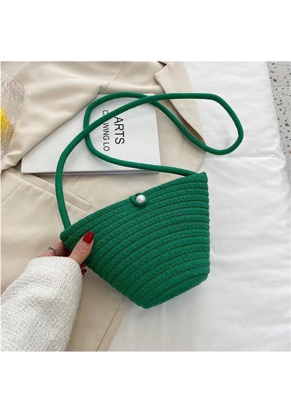 El Örgü Kadın Omuz Çantası Moda Tığ Plaj Çantası(Yurt Dışından) fırsatları