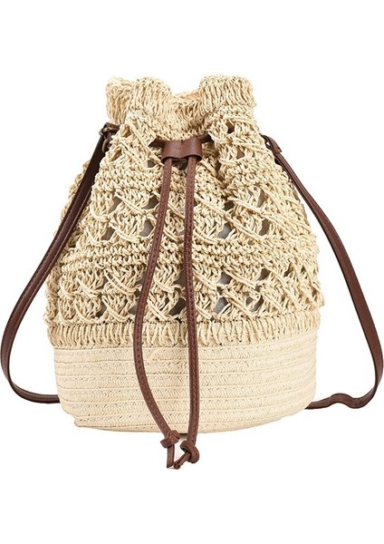 Hasır Bayan Ipli Çanta Günlük Tatil Plaj Çantası(Yurt Dışından)