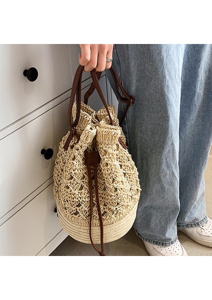 Hasır Bayan Ipli Çanta Günlük Tatil Plaj Çantası(Yurt Dışından) fırsatları