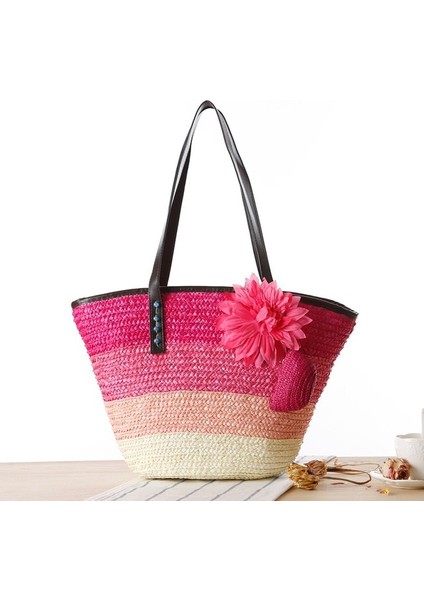 Büyük Kapasiteli Hasır Bez Çanta(Yurt Dışından)