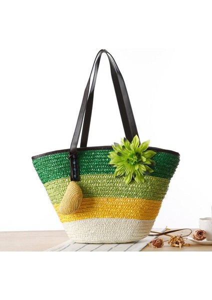 Büyük Kapasiteli Hasır Bez Çanta(Yurt Dışından)