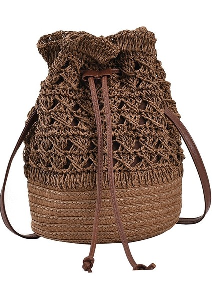 Hasır Bayan Ipli Çanta Günlük Tatil Plaj Çantası(Yurt Dışından)