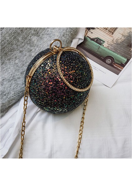 Moda Pullu Bez Çanta Yuvarlak Saplı Parti Omuz Çantası(Yurt Dışından) fiyatları