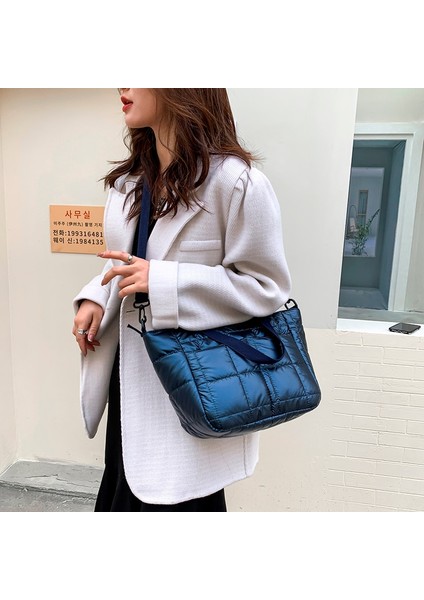 Sıcak Tote Naylon Kapitone Kadın Omuz Çanta(Yurt Dışından) modelleri