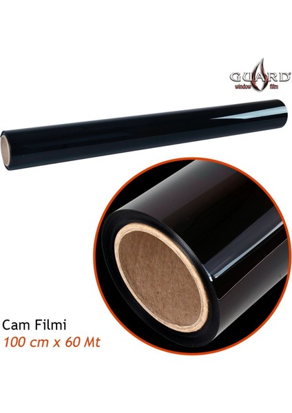 GT-100 1 Ply Çizilmez 100 cm x 60 mt %20 Black Cam Filmi