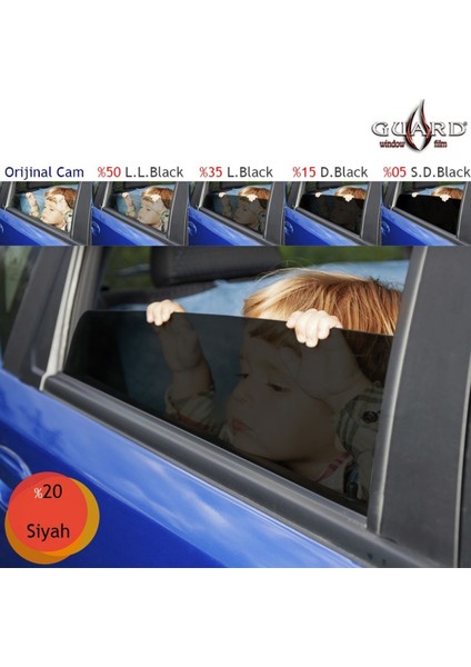 GT-200 2 Ply Çizilmez 152 cm x 60 mt %20 Black Cam Filmi fiyatları