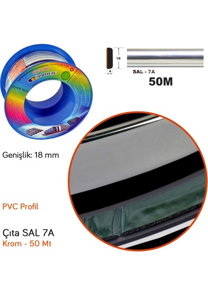 Çıta Sal 7A 18 mm x 50 mt Krom BR1500301 fiyatları