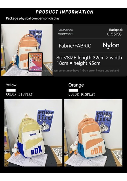 Basit Büyük Kapasiteli Öğrenci Sırt Çantası (Yurt Dışından) fırsatları