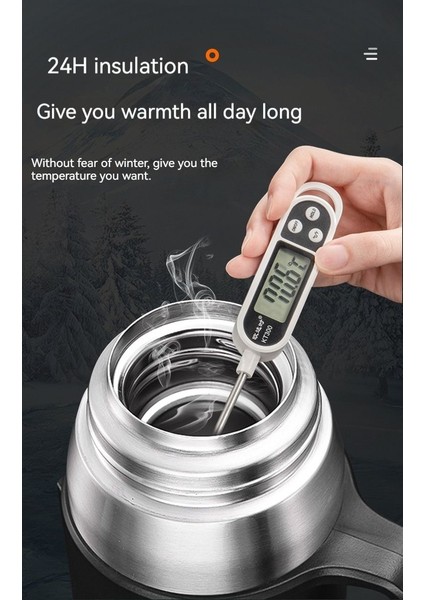 3000 ml. Paslanmaz Çelik Termos - Gümüş (Yurt Dışından)