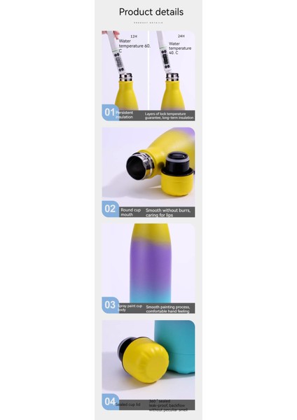 500 ml. Paslanmaz Çelik Termos - Mavi (Yurt Dışından)