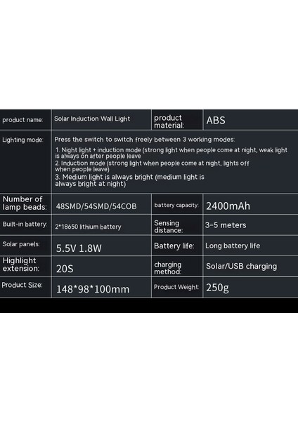 LED Güneş Işığı Indüksiyon Dönen Sokak Lambası(Yurt Dışından)