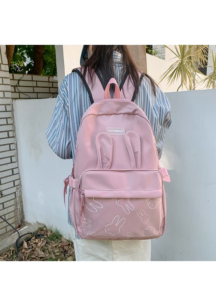 Baskılı Tavşan Büyük Kapasiteli Okul Çantası (Yurt Dışından) modelleri
