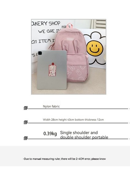 Baskılı Tavşan Büyük Kapasiteli Okul Çantası (Yurt Dışından) fırsatları