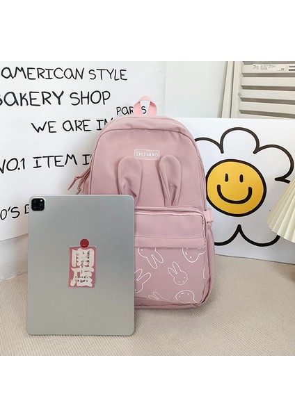 Baskılı Tavşan Büyük Kapasiteli Okul Çantası (Yurt Dışından) indirimleri