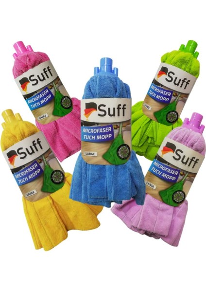 Mikrofiber Havlu Mop Yedek Paspas, Vidalı, Büyük Boy, Mix (1 Adet)