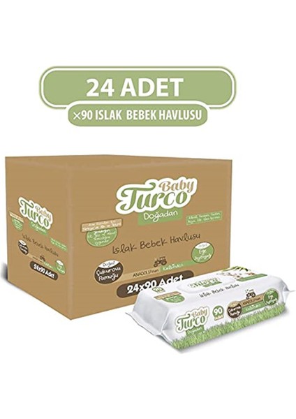 Doğadan Yenidoğan Islak Bebek Havlusu 24X90 Adet
