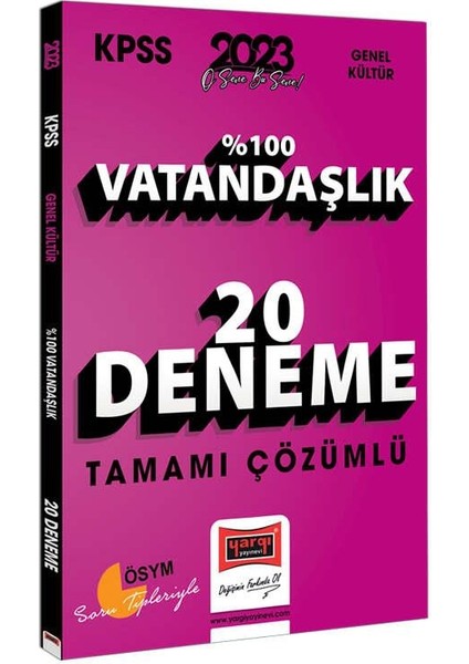 KPSS 2023 Vatandaşlık Tamamı Çözümlü 20 Deneme