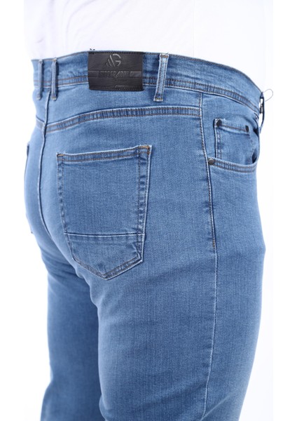Mocgrande Erkek Büyük Beden Kot Pantolon Power Lycra 20001-MAVI