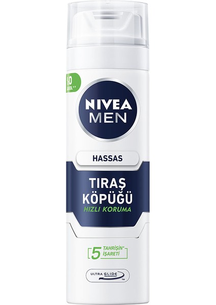 Men Hassas Tıraş Köpüğü 200ml, Hassas Ciltlere Özel Hızlı Koruma, , Alkolsüz Formül