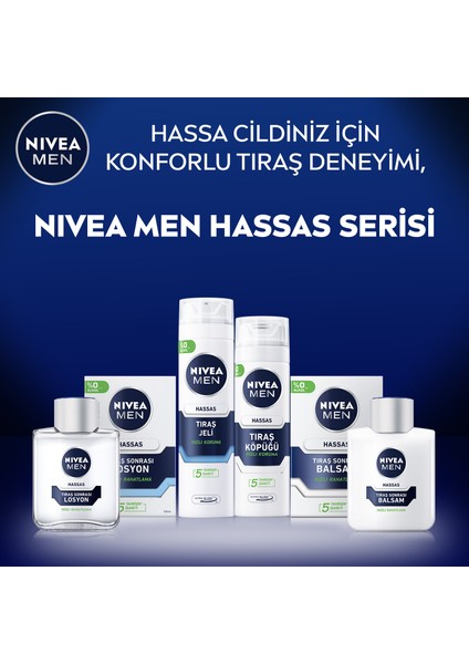 Men Hassas Tıraş Köpüğü 200ml, Hassas Ciltlere Özel Hızlı Koruma, , Alkolsüz Formül