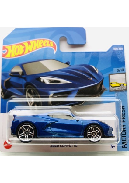 2020 Corvette Mavi 1:64 Ölçek Hot Wheels Marka 3/10