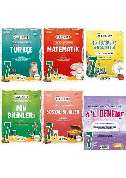 7. Sınıf Classmate Full Soru Bankası Set+7. Sınıf 5'li Deneme
