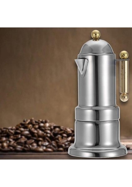 Paslanmaz Çelik Moka Pot Stopetop Espresso Kahve Makinesi Güvenlik Vanası ile Kahve Eşyaları Mutfak Aletleri | Kahve Tencere