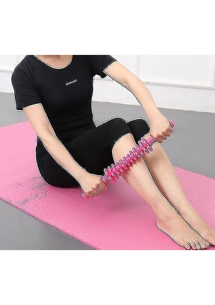 Mace Roller Masajı Yoga Fitness Ekipmanları Fasya (Pembe)