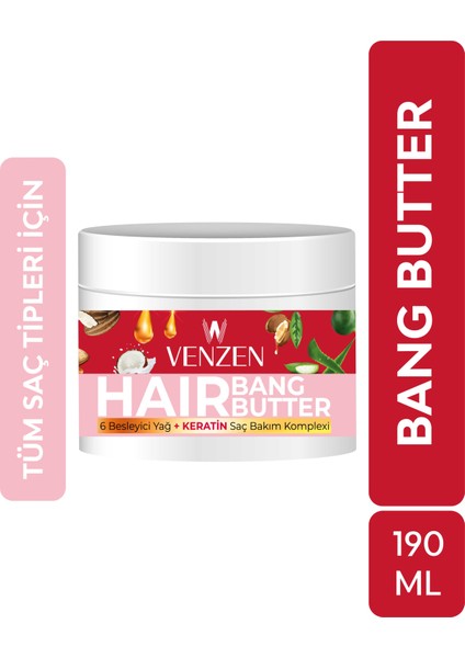 Hair Bang Butter 6 Besleyici Yağ Içeren Saç Bakım Maskesi 190 ml