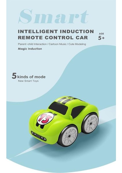Mini Rc Akıllı Sensör Araba Radyo Kontrollü Elektrikli Sevimli Arabalar Uzaktan Kumanda Araba Karikatür Modu Akıllı Müzik Işık Araç Oyuncak | Rc Cars (Yeşil)