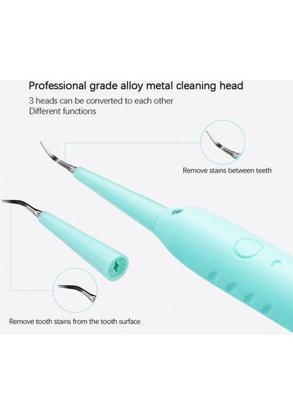 Elektrikli Oral Irrigator Montaj Sökücü Elektrikli Diş LED Titreşim Temizleme Cihazı Diş Temizleyici Tartar Scaler | Oral Irrigators (Mavi) fiyatları