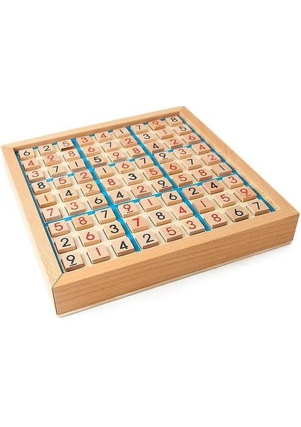 Ahşap Sudoku Oyun Tahtası Çekmece (Mavi)(Yurt Dışından)