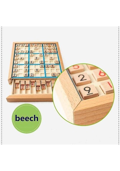 Ahşap Sudoku Oyun Tahtası Çekmece (Mavi)(Yurt Dışından)