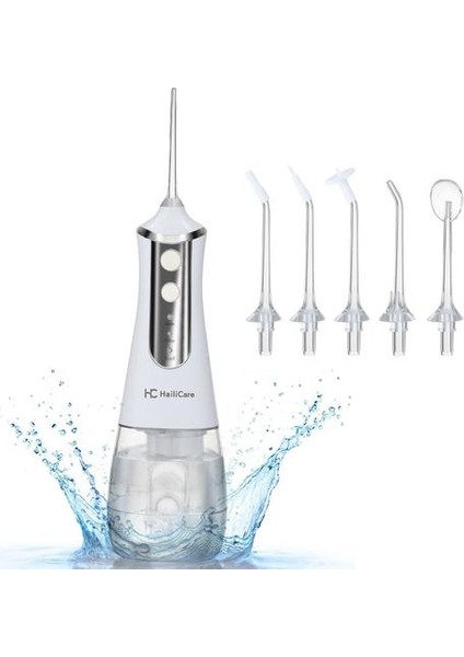 350 ml Akülü Oral Irrigator Taşınabilir Su Diş Flosser USB Şarj Edilebilir Su Jeti Ipi Diş Pick Bucal 5 Jet Ipucu 3 Modu | Oral Irrigatörler