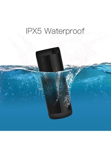Bluetooth Hoparlör Su Geçirmez Taşınabilir Açık Kablosuz Subwoofer Sütun Kutusu Hoparlörler Hoparlör Stereo Hi Fi | Taşınabilir Hoparlörler (Siyah)
